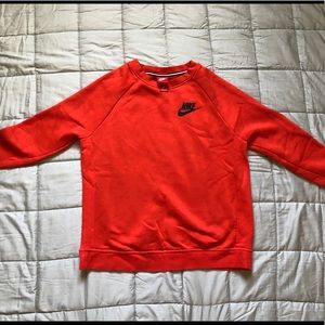 Orange Nike crew neck sweatshirt